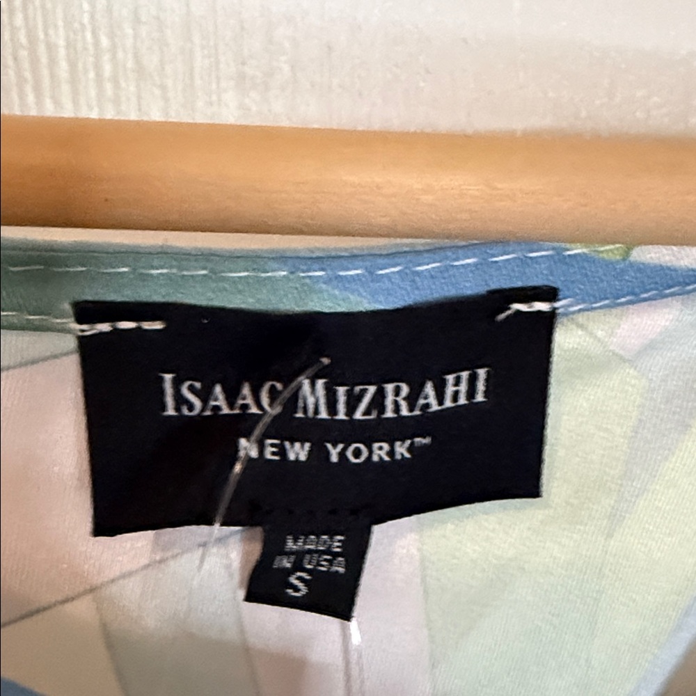 Isaac Mizrahi Pastel Geometric Cowl Maxi Dress - Blue, Pink & Green - Picture 4 of 5